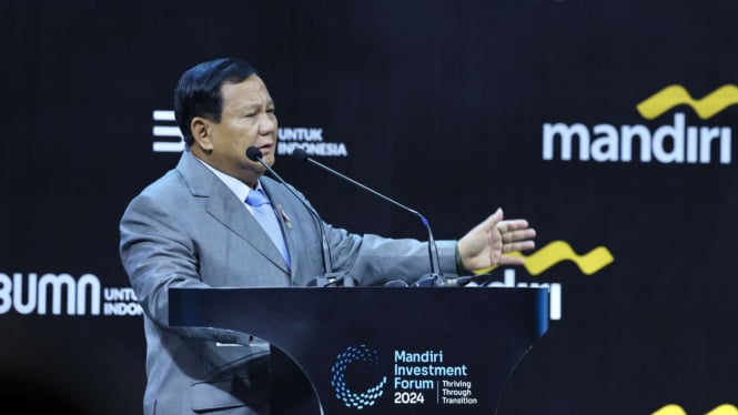 Prabowo jadi keynote speaker dalam acara Mandiri Investment Forum (MIF) 2024