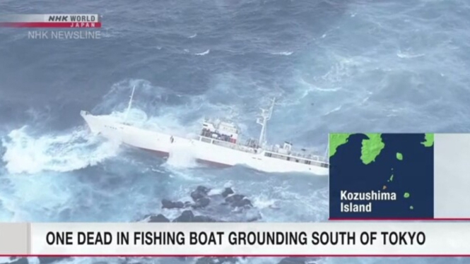 Kapal Penangkap Ikan di Jepang Terbalik (Doc: NHK)
