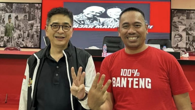 Ketua DPC PDI Perjuangan Kota Pontianak Satarudin (kanan). 