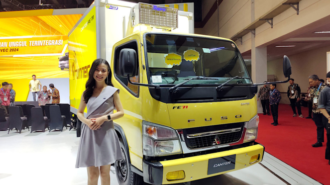 Estande da Mitsubishi Fuso no GIICOMVEC 2024