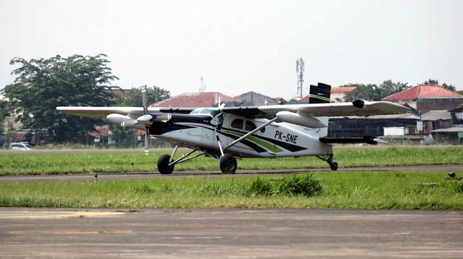 Pesawat Pilatus PC-6 PK-SNE milik Smart Air Aviation