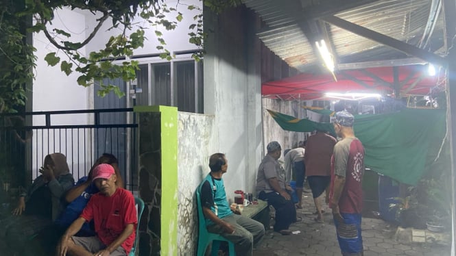 Suasana rumah duka Wahyu Widianto di Bareng, Kota Malang