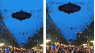 Pertama Kali dalam Sejarah, Kota Frankfurt Jerman Hiasi Jalanan dengan Ornamen Ramadhan