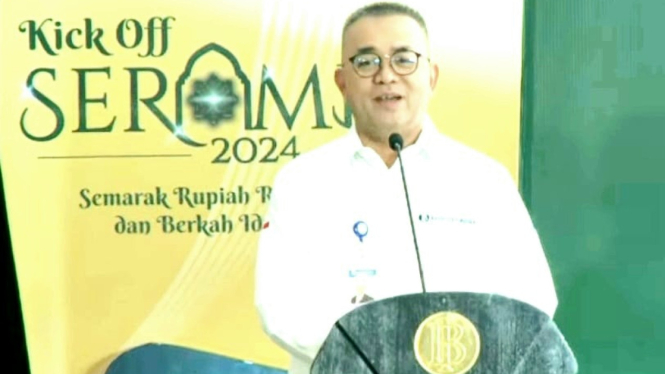 Kepala Departemen Pengelolaan Uang BI, Marlison Hakim, dalam Kick Off Semarak Rupiah Ramadan dan Berkah Idul Fitri (Serambi) 2024, Jumat, 15 Maret 2024.
