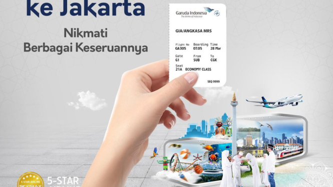 Garuda Indonesia dan Citilink diskon tiket pesawat untuk 'Lebaran ke Jakarta' [dok. Garuda Indonesia]