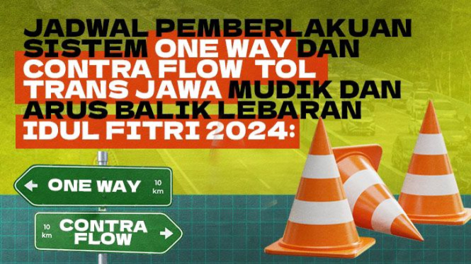 Jadwal pemberlakuan one way dan contra flow tol trans Jawa