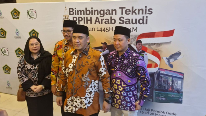 Wamenag Saiful Rahmat Dasuki resmi membuka Bimbingan Teknik Petugas Haji 1445 H