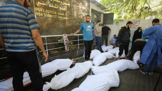 VIVA Militer: Jenazah warga sipil Gaza di Rumah Sakit al-Shifa