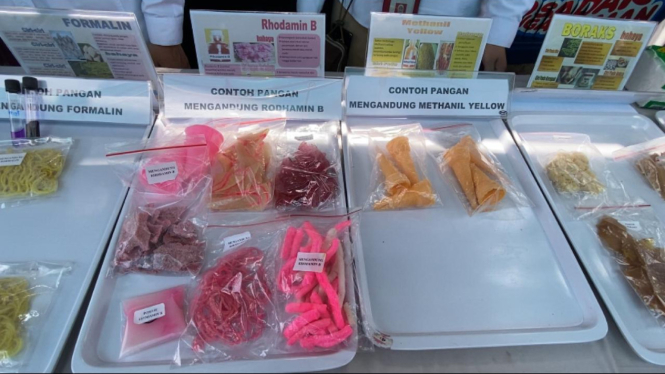 Contoh makanan mengandung bahan berbahay ditemukan di pasar di Depok