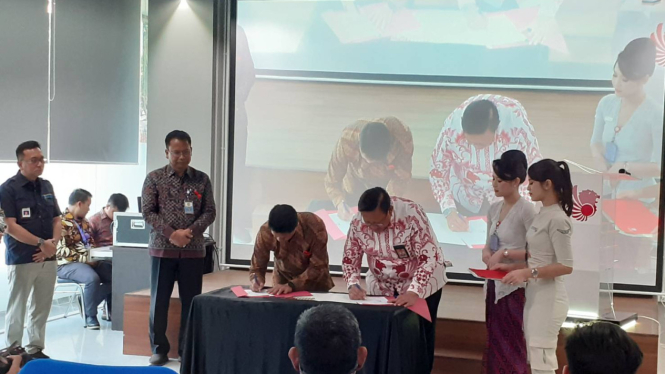 Proses MoU Lion Air Grup dengan salah satu universitas di Indonesia