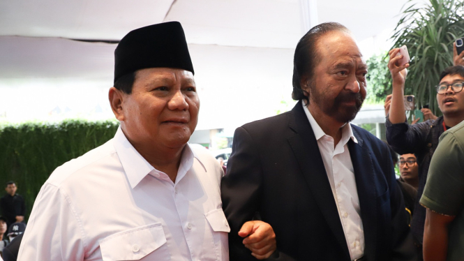 Pertemuan Prabowo Subianto dengan Surya Paloh di DPP Nasdem