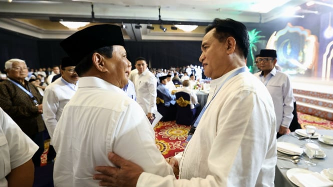 Prabowo Subianto dan Yusril Ihza Mahendra