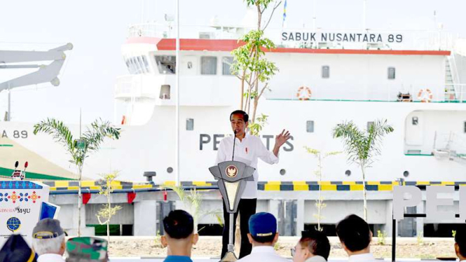 Presiden Joko Widodo (Jokowi) Resmikan Pelabuhan Wani Sulawesi Tengah