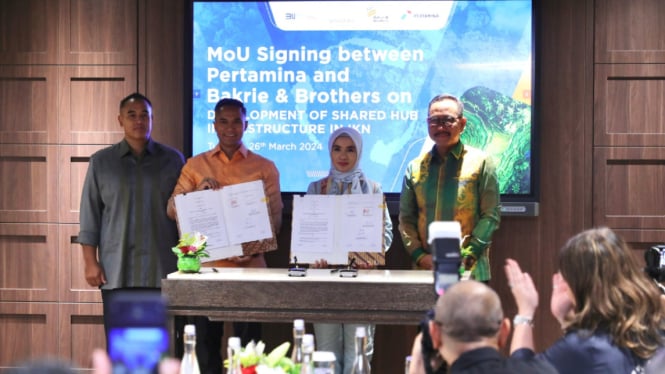 Pertamina dan Bakrie Group bersepakat untuk mengembangkan Infrastruktur Shared Hub di IKN yang merupakan bagian dari Nusantara Knowledge Hub di Ibu Kota Nusantara (IKN). 