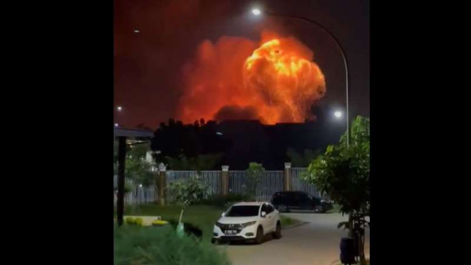 Kebakaran gudang peluru di Armed TNI AD di Ciangsana, Gn Putri, Cileungsi