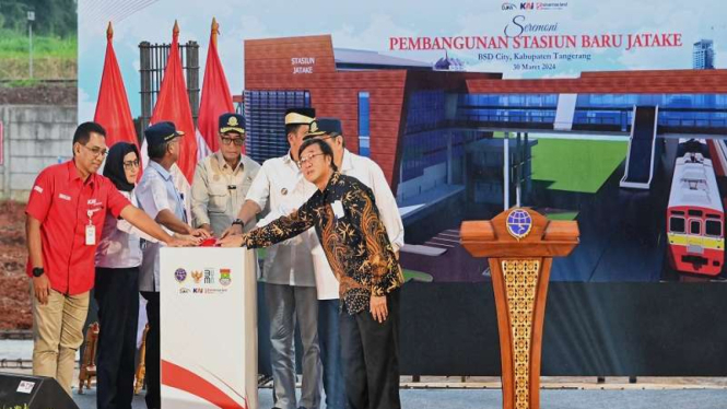 Menhub resmikan terminal bakal Stasiun Baru Jatake di Desa Jatake, Tangerang