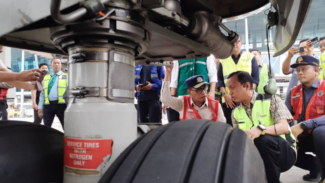 Menteri Perhubungan Budi Karya Sumadi di Terminal 3 Bandara Soetta