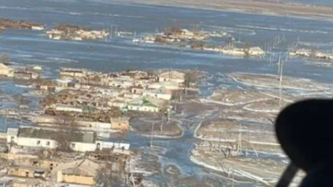 Ilustrasi banjir di Kazakhstan