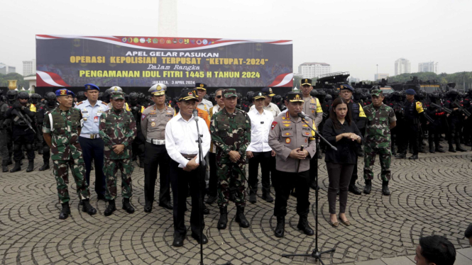 Panglima TNI dan Kapolri, Apel Gelar Pasukan Operasi Ketupat Tahun 2024