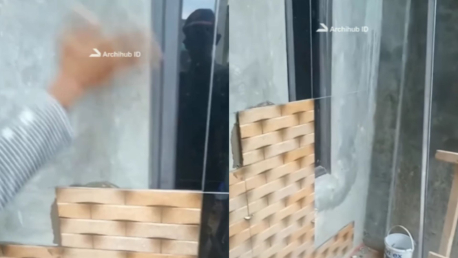 Viral Tukang Bangunan Pasang Ubin hingga Tutup Jendela, Dibilangin Ngeyel