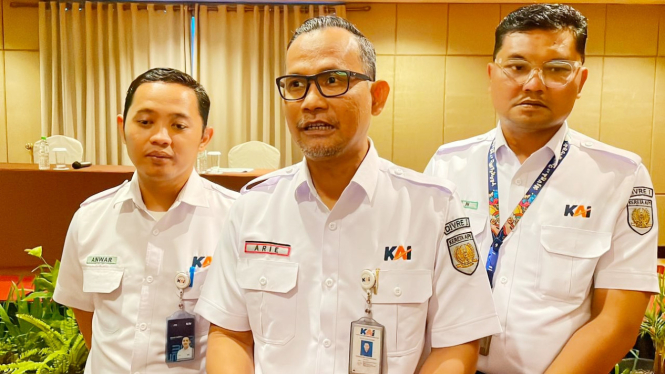 Vice President PT KAI Divre I Sumut, Mohamad Arie Fathurrochman.(B.S.Putra/VIVA)