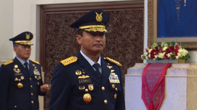 Kepala Staf TNI AU (KSAU) Marsekal TNI Tonny Harjono saat dilantik Presiden