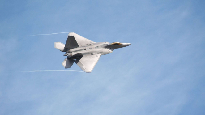 Ilustrasi pesawat Lockheed Martin F-22 Raptor