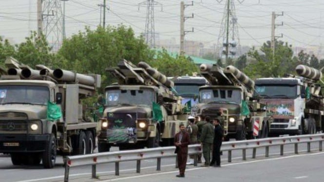 Ilustrasi senjata misil Iran