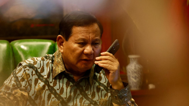 Momen Prabowo Subianto saat terima telepon dari Presiden Turki, Recep Tayyip Erdogan