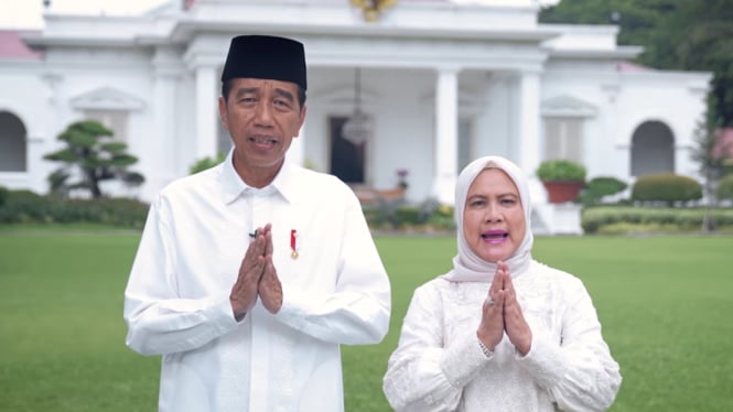 Presiden RI Joko Widodo (Jokowi) dan Ibu Negara Iriana Jokowi