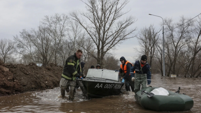 Potret Banjir di Rusia (Doc: AP Photo)