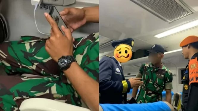 Viral Oknum TNI Diduga Diam-diam Foto Penumpang di Kereta
