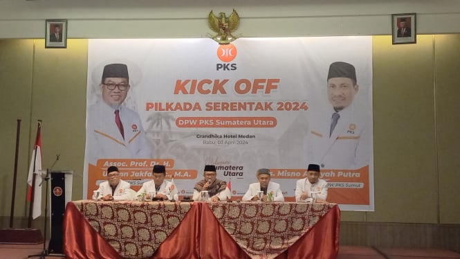 Jumpa pres Kick OFF Pilkada Serentak 2024, di Grandhika Hotel Medan, beberapa waktu lalu.(B.S.Putra/VIVA)