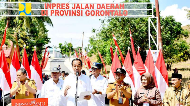 Presiden Jokowi Resmikan Jalan Inpres Provinsi Gorontalo