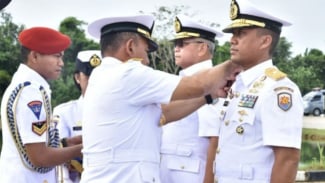 Laksma TNI Avianto Resmi Pegang Tongkat Komando Lantamal XII Pontianak