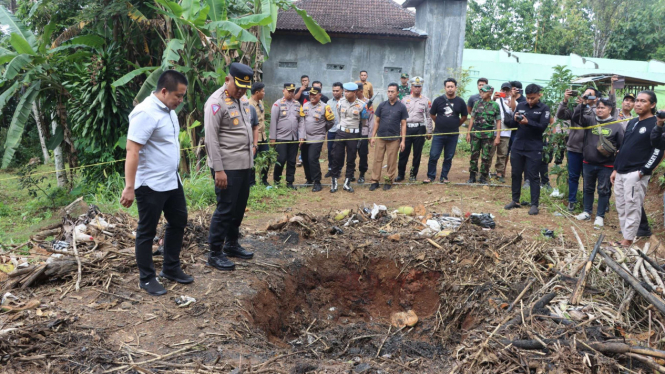 Polisi olah TKP penemuan kerangka manusia di Slogohimo, Wonogiri