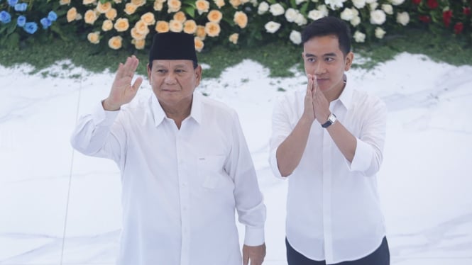 Prabowo-Gibran di Penetapan Presiden-Wapres Terpilih di KPU