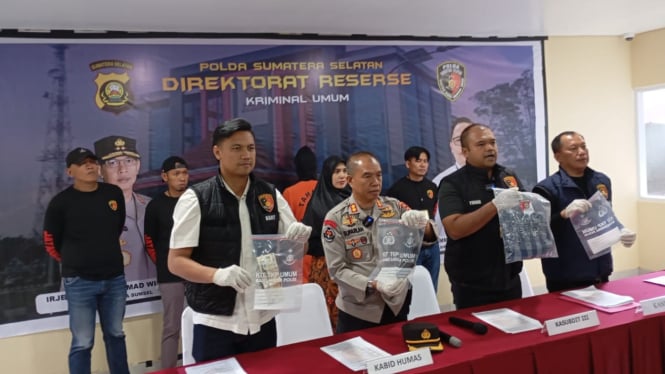 Press realese Polda Sumatera Selatan terkait penetapan dua debt collector sebagai tersangka 