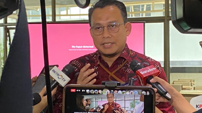 Kepala Bagian Pemberitaan KPK Ali Fikri di Gedung Merah Putih, Kuningan, Jakarta Selatan