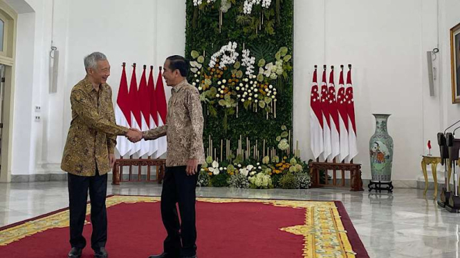 Presiden Jokowi menerima kunjungan PM Singapura Lee Hsin Loong