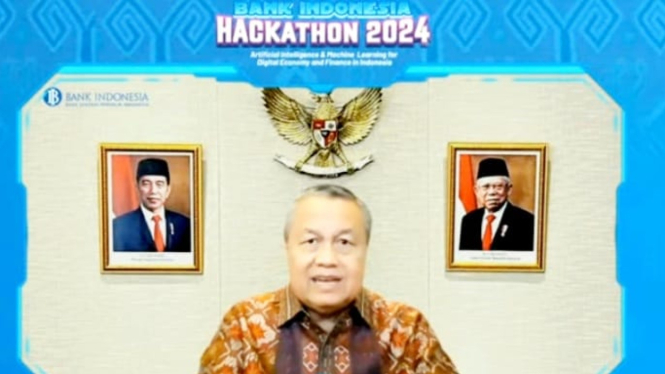 Gubernur Bank Indonesia (BI), Perry Warjiyo, dalam Kick-Off & Seminar BI Hackaton 2024, Senin, 29 April 2024.