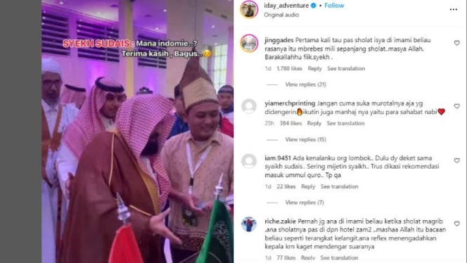 Viral! Imam Masjidil Haram Syekh Sudais Cari Indomie di Stand Kuliner Mahasiswa.