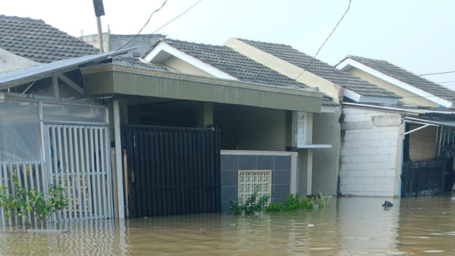 Kawasan Perumahan di Balaraja, Tangerang yang terendam banjir