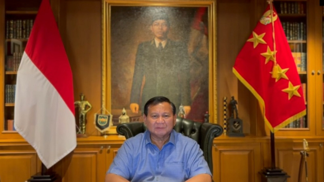 Presiden terpilih Prabowo Subianto mengucapkan selamat Hari Buruh