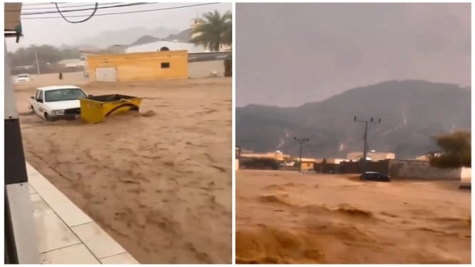 Banjir bandang di Al Ais, Madinah, Arab Saudi