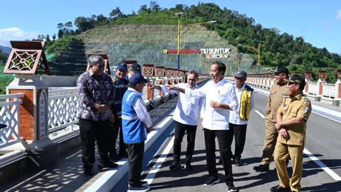 Presiden Jokowi Resmikan Bendungan Tiu Suntuk di Kabupaten Sumbawa Barat NTB