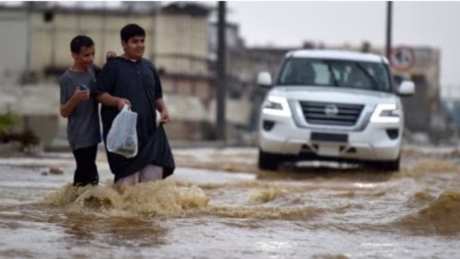 Banjir di Madinah (Doc: The New Arab)