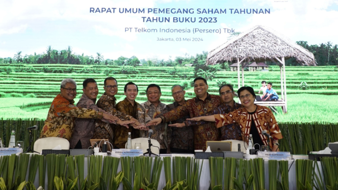 Konferensi pers RUPST Telkom Tahun Buku 2023 (dok: Telkom Indonesia)