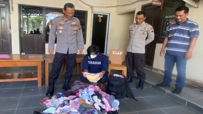 El empresario de Siomaro que robó pantalones de mujer arrestado por la policía de Bayumanik y Semarang