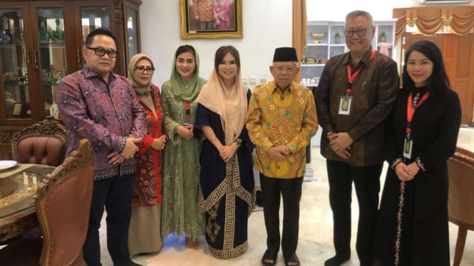Wakil Presiden RI, KH Ma'ruf Amin hadir di acara halal bihalal KDEKS Provinsi Ba